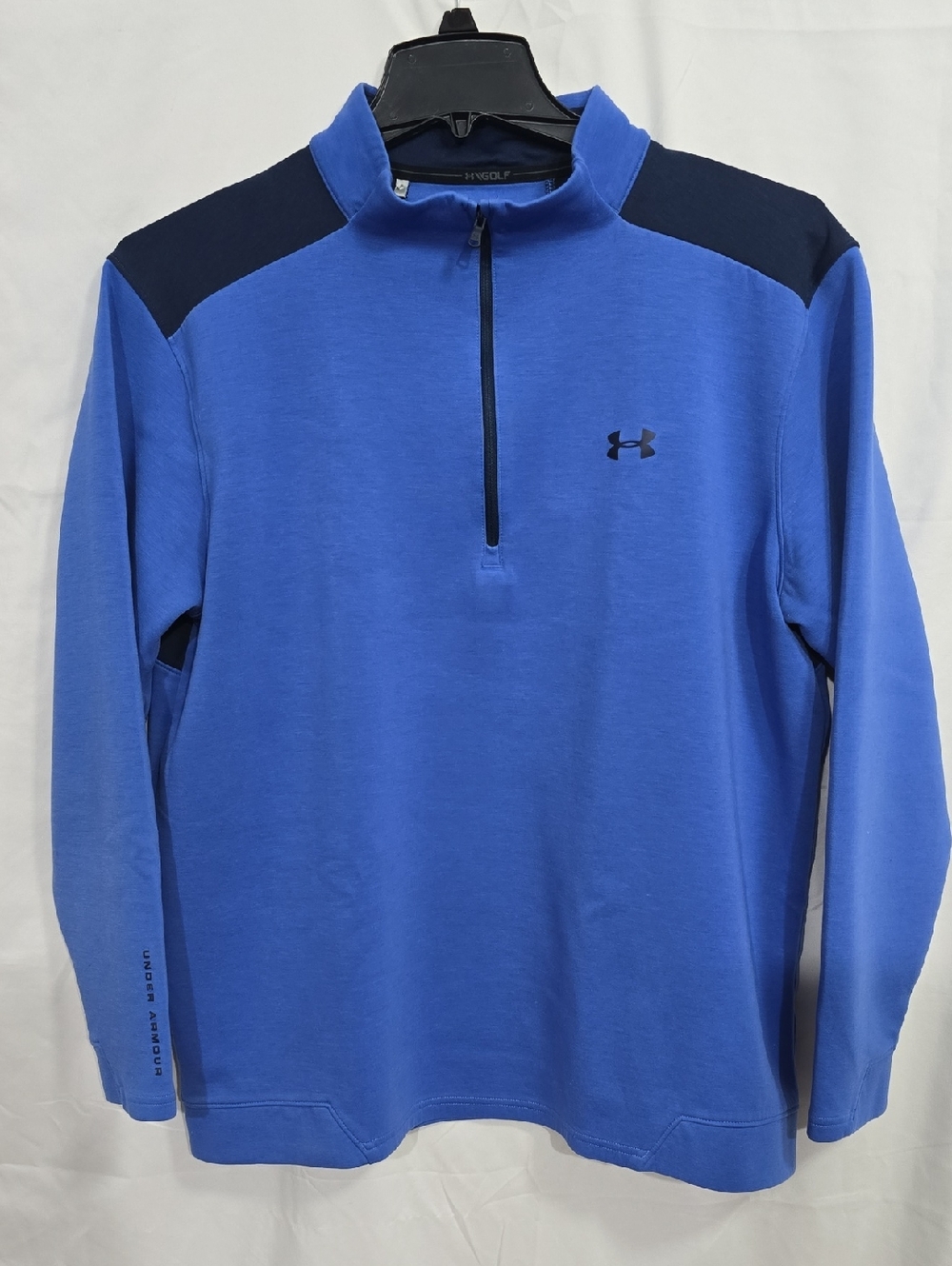 Under Armour Golf Mens XL Blue Loose Fit Quarter Zip Pullover